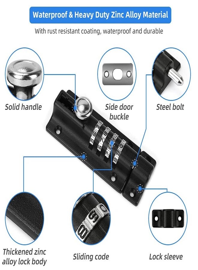 Swabs® Code Lock Drawer Cabinet Padlock Hasp Cam Gate Latch With Screws for Furniture Mailbox Closet - Image 4
